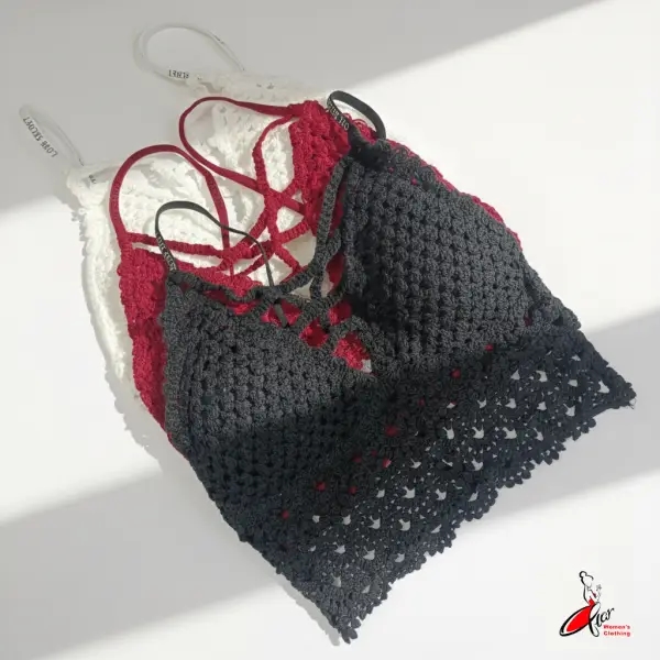 نیم تنه گیپور طرح بافتنی